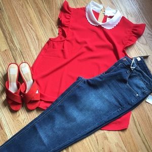 Peter Pan colar blouse